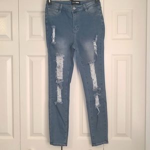 Fashion Nova distressed jeans